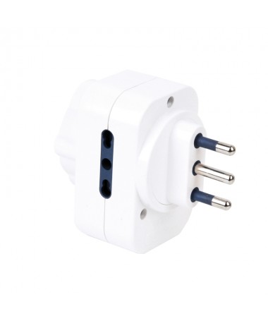 Adattatore Tripolare 2 Bipasso + 1 Schuko