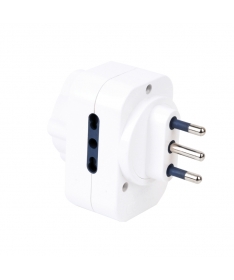 Adattatore Tripolare 2 Bipasso + 1 Schuko