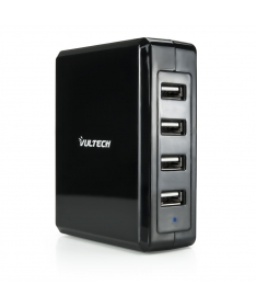 Caricatore Adattatore Universale da Tavolo 4 USB 220V 5V 6,8A - Nero   CC-068N