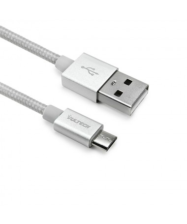 Cavo Smartphone MICRO USB in Nylon 1 MT - Bianco