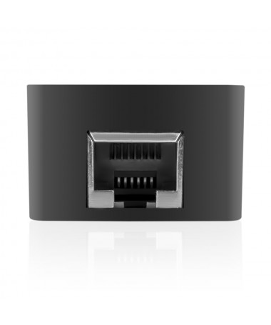 Hub 3 porte USB 3.0 + 1 porta Gigabit Ethernet - HRJ-03USB3